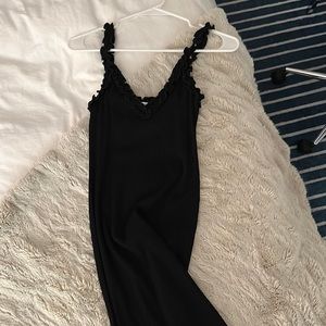 Aritzia black midi dress